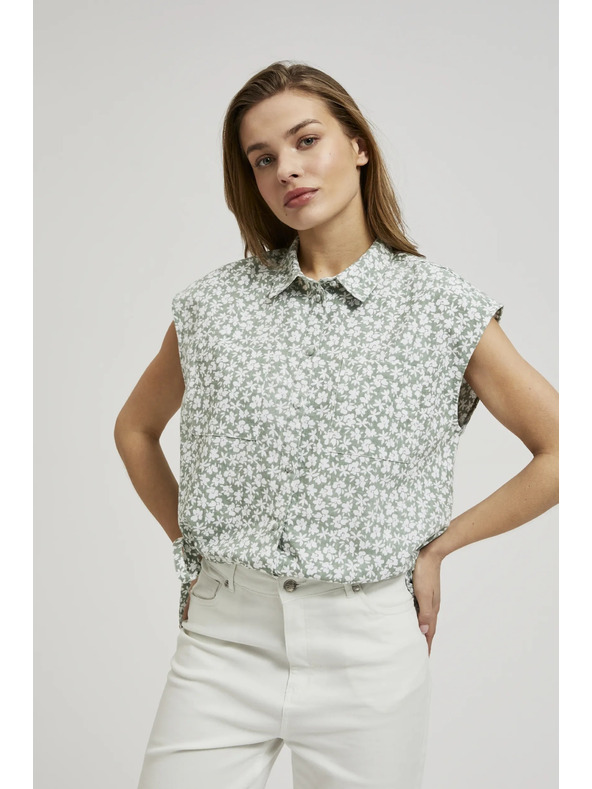 Moodo Mintás megkötős blúz