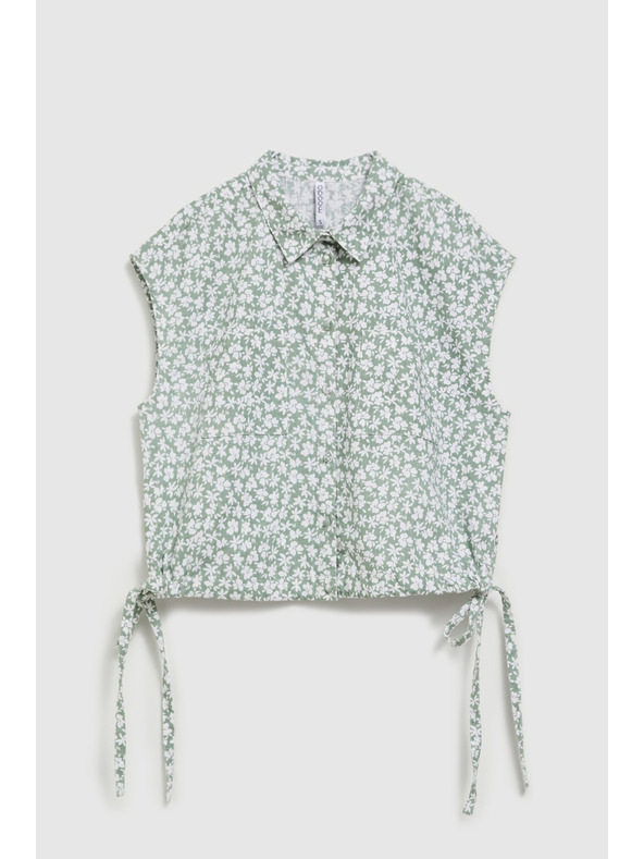 Moodo Mintás megkötős blúz