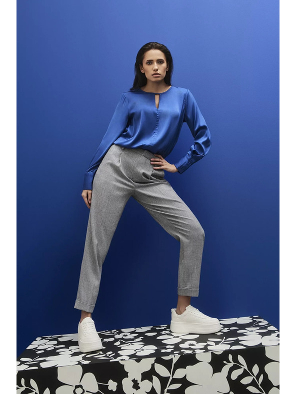 Moodo Kék fényes blúz Moodo