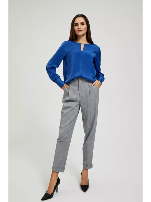 Moodo Kék fényes blúz Moodo