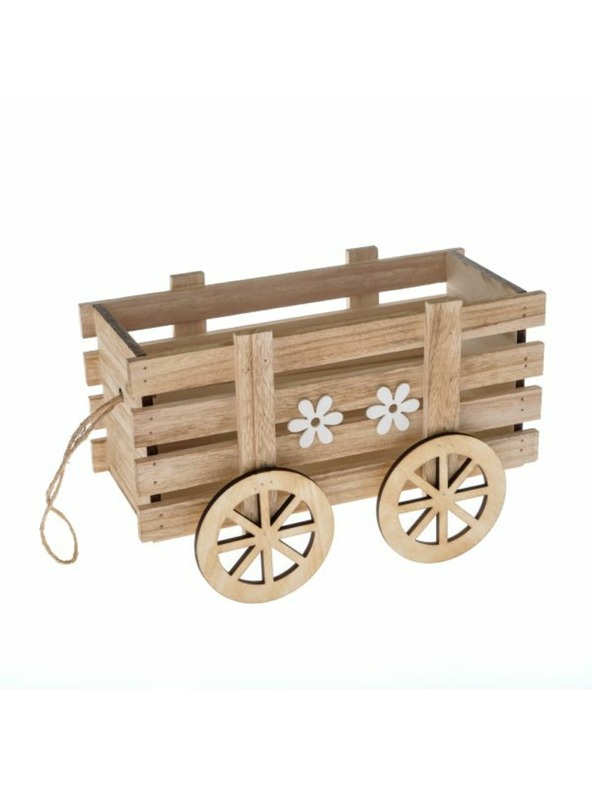 Casa de Engel Fa doboz - kocsi, natúr, 0/12