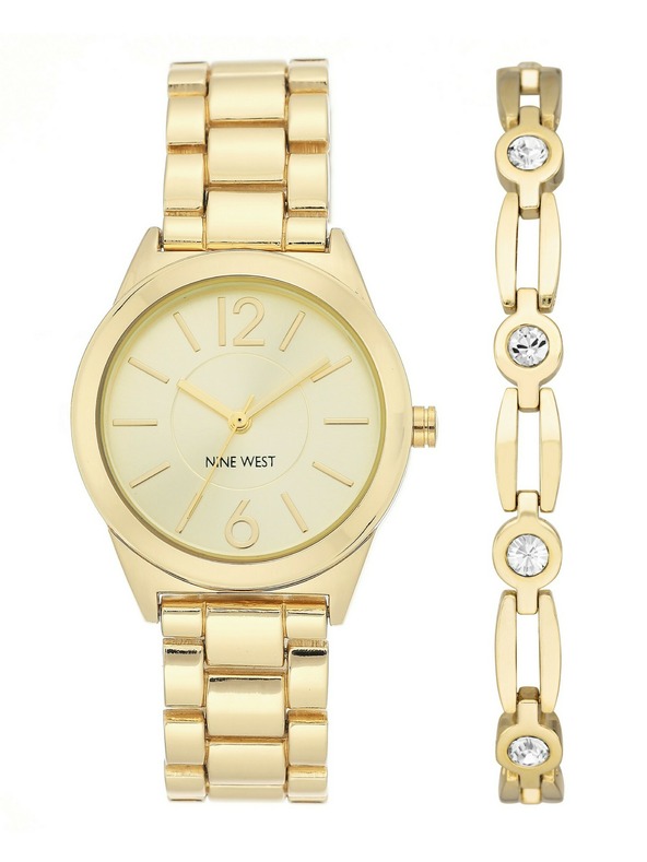 Nine West	 Nine West NW/2168GPST női óra és karkötő ajándékszett
