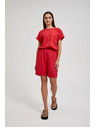 Moodo Piros vászon rövidnadrág