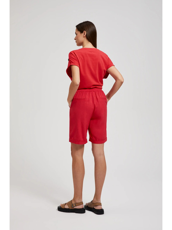 Moodo Piros vászon rövidnadrág