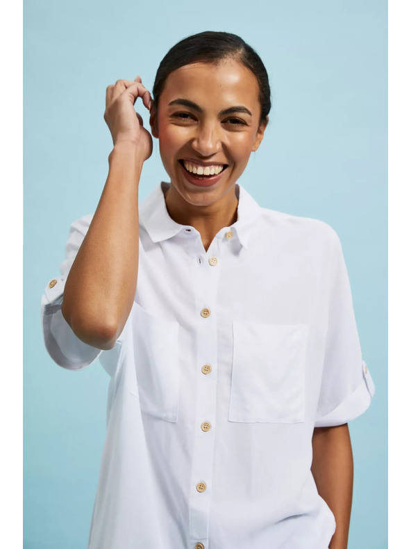 Moodo Fehér rövid ujjú ing