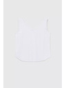 Moodo Fehér trikó díszítő szegéllyel