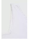 Moodo Fehér trikó díszítő szegéllyel