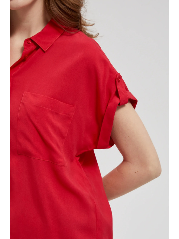 Moodo Piros rövid ujjú ing