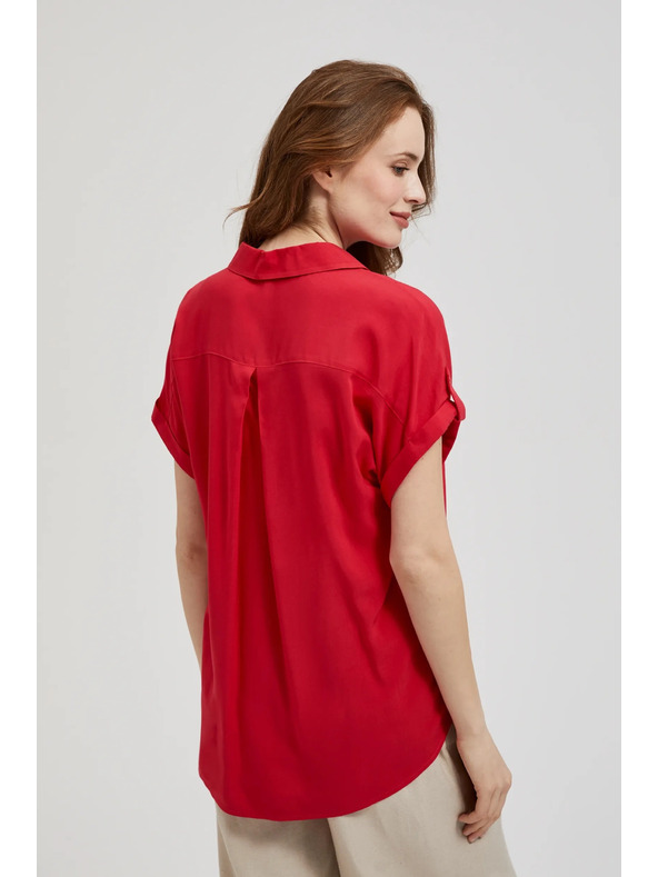 Moodo Piros rövid ujjú ing