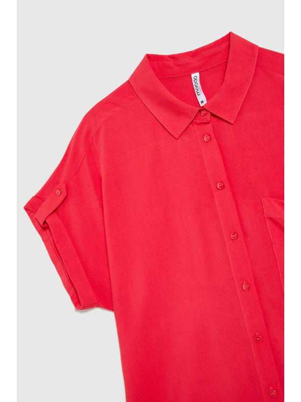 Moodo Piros rövid ujjú ing