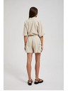 Moodo Krémes rövidnadrág zsebbel