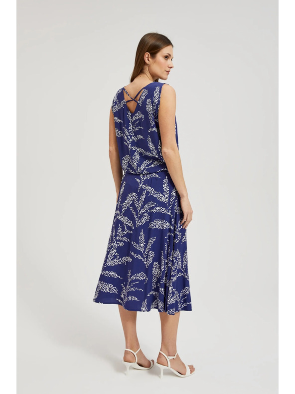 Moodo Kék mintás bő szoknya