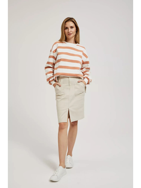 Moodo Bézs szoknya hasítékkal