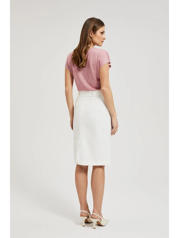 Moodo Fehér ceruzaszoknya övvel