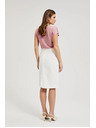 Moodo Fehér ceruzaszoknya övvel