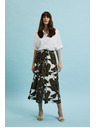 Moodo Khaki mintás bő szoknya