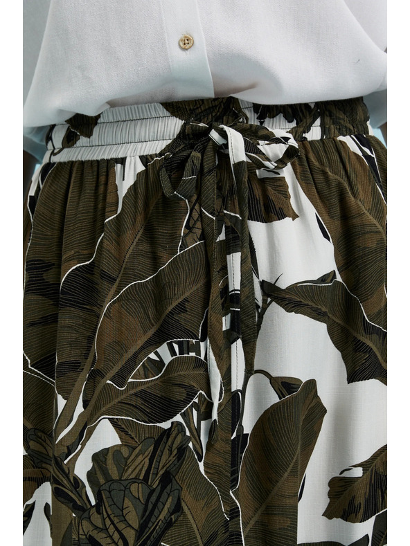 Moodo Khaki mintás bő szoknya