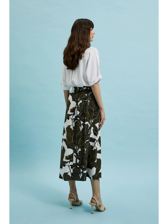 Moodo Khaki mintás bő szoknya