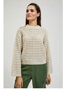 Moodo Krémes lyukacsos pulóver