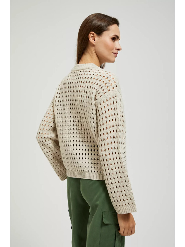 Moodo Krémes lyukacsos pulóver