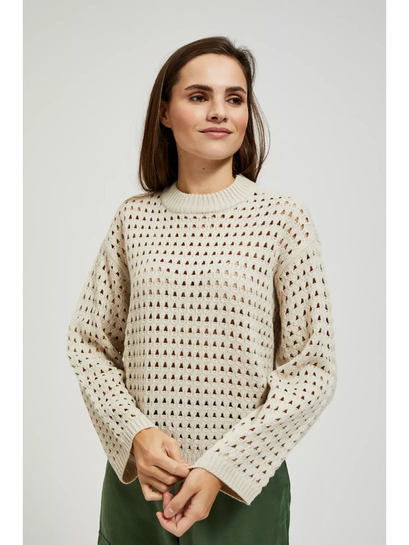Moodo Krémes lyukacsos pulóver