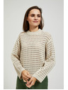 Moodo Krémes lyukacsos pulóver