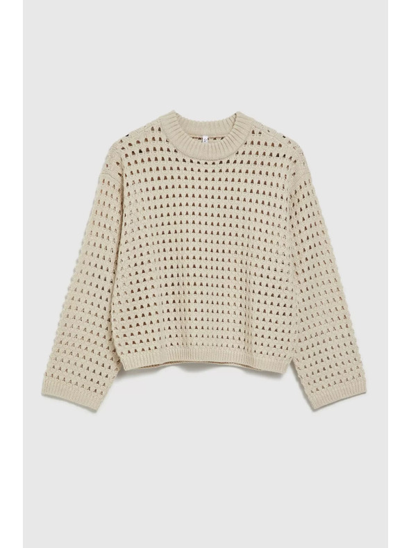 Moodo Krémes lyukacsos pulóver