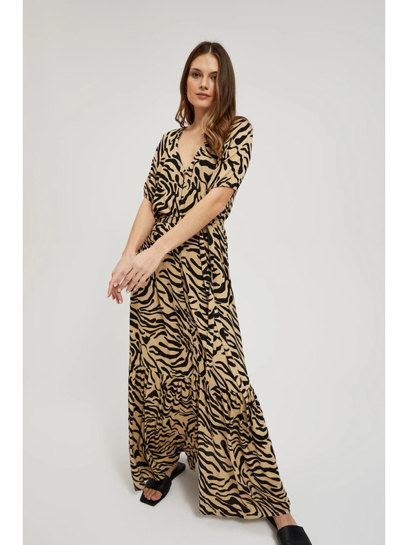 Moodo Bézs mintás ruha