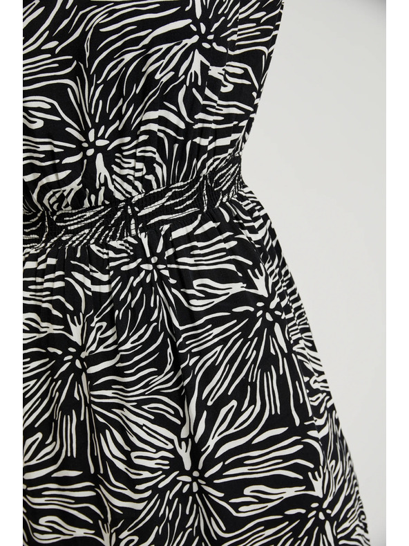 Moodo Mintás hosszú ruha hasítékkal