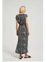 Moodo Mintás hosszú ruha hasítékkal
