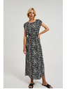 Moodo Mintás hosszú ruha hasítékkal