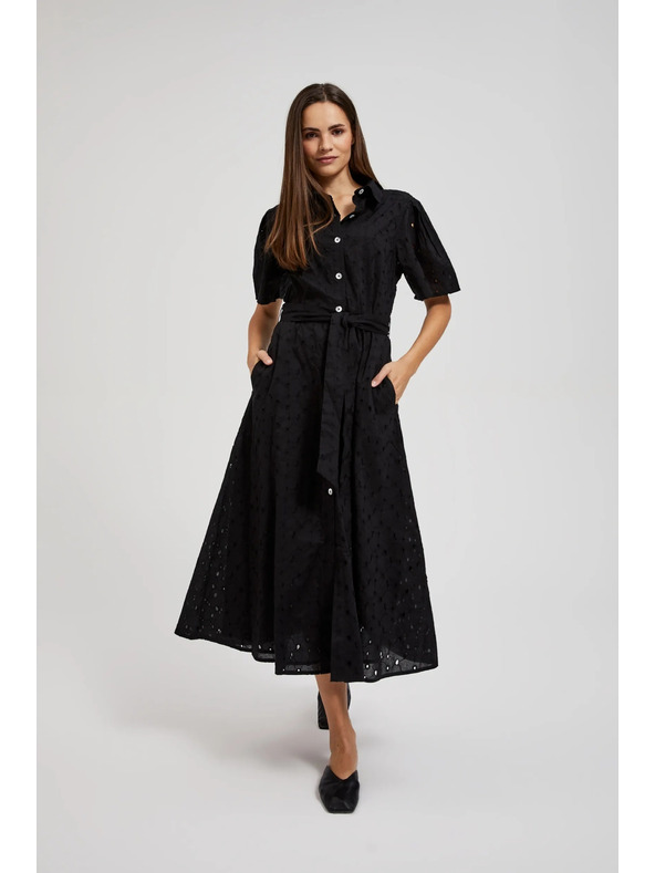 Moodo Fekete széles ujjú ingruha