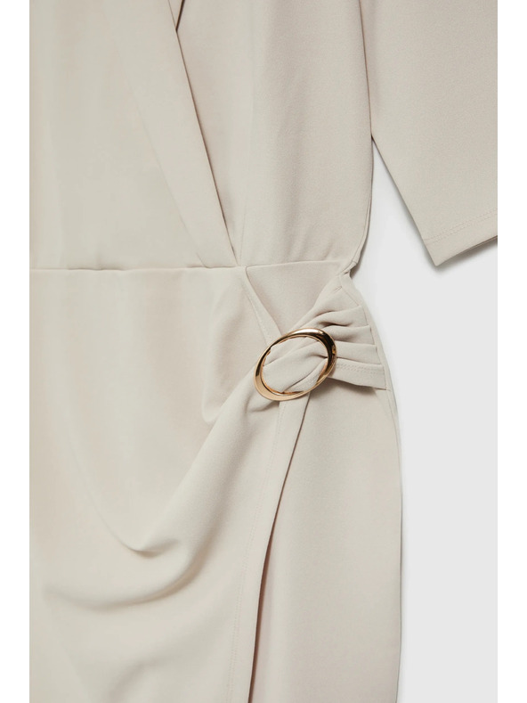 Moodo Krémes átlapolt ruha