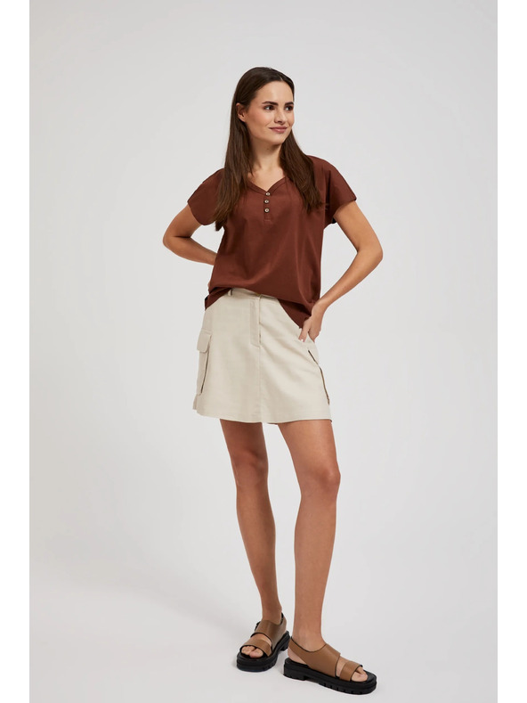 Moodo Barna felső gombokkal