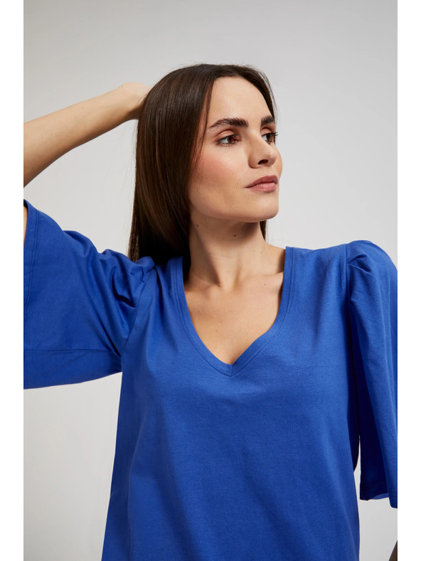 Moodo Kék felső széles ujjakkal