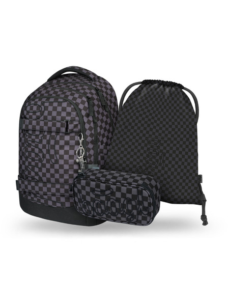 BAAGL  BAAGL SET 3 Skate max SKA szürke: hátizsák, tolltartó, zsák