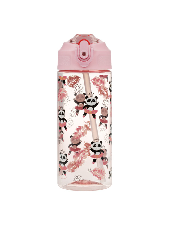 BAAGL  BAAGL Panda Tritán ivópalack szívószállal 500 ml