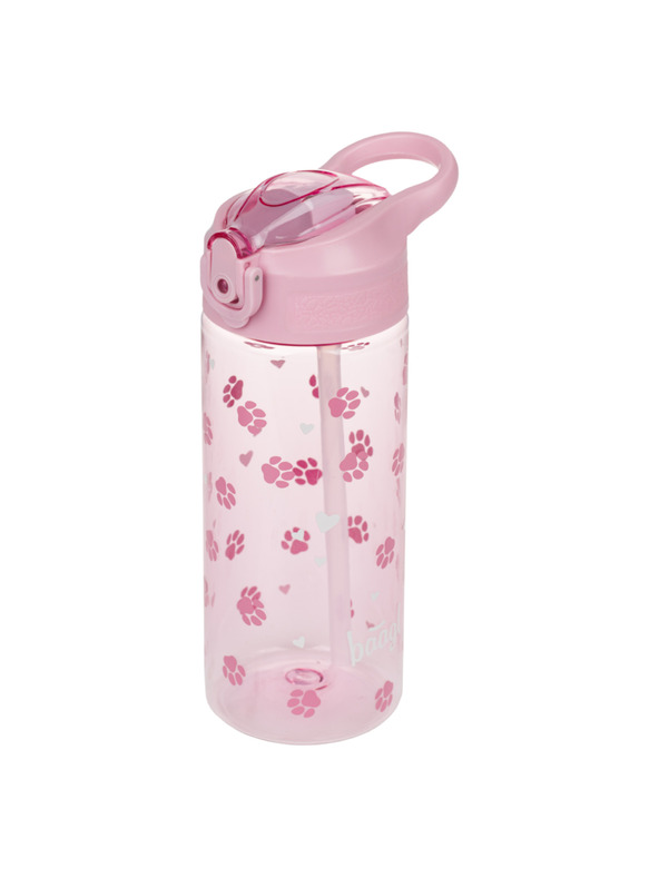 BAAGL  BAAGL Tritán ivópalack szívószállal Mancsok 500 ml