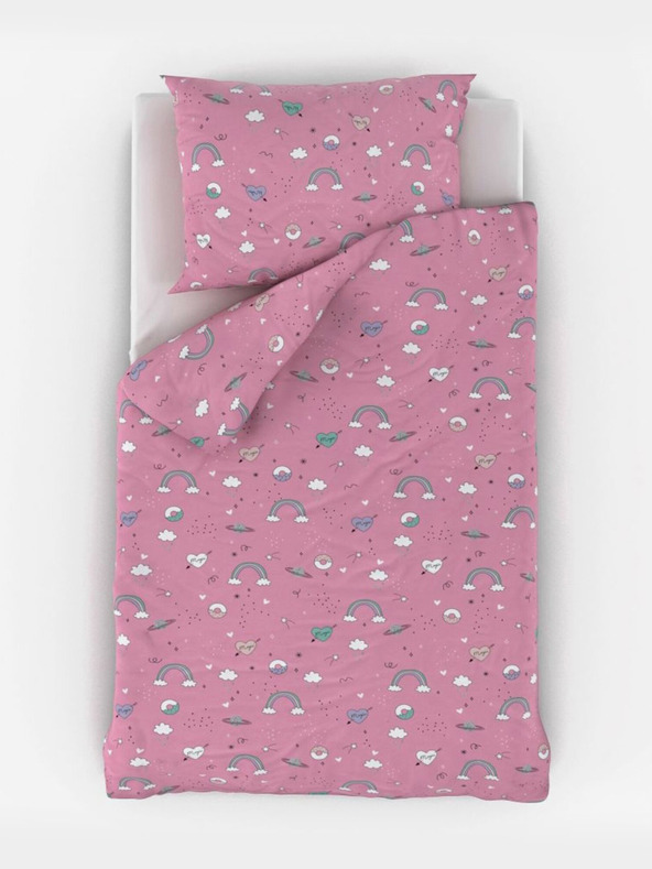 Kvalitex Pamut ágynemű Obláčky rózsaszínű