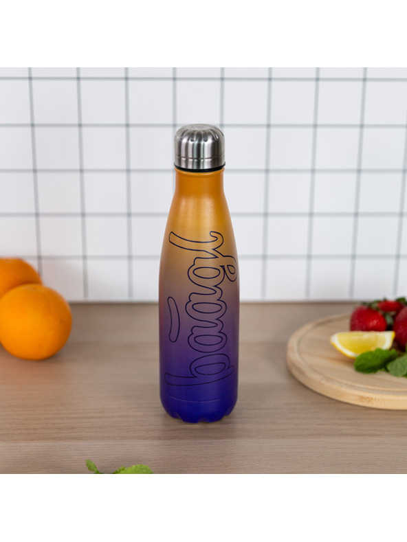 BAAGL  BAAGL Fémes tetős termosz Gradient sárga-lila, 500 ml