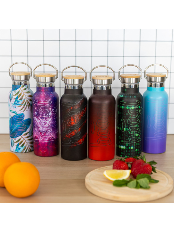 BAAGL  BAAGL Bambusztetős termosz Gradient kék-lila, 500 ml