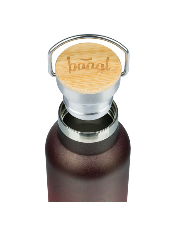 BAAGL  BAAGL Bambusztetős termosz Gradient piros-fekete, 500 ml
