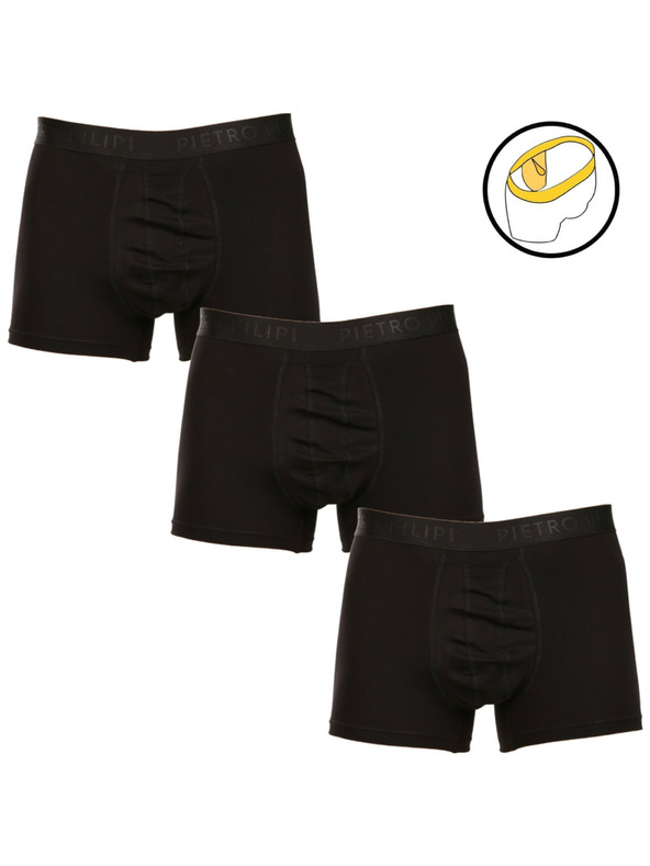 Pietro Filipi Három darabos csomag - férfi boxeralsó Pietro Filipi labátvivő fekete