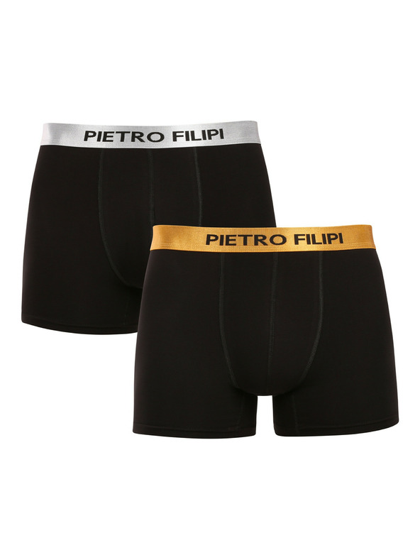 Pietro Filipi Dupla csomag - férfi boxeralsó Pietro Filipi fekete Metalic mix