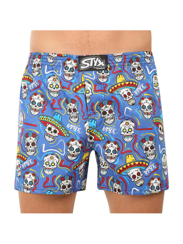 Styx Férfi boxeralsó Styx prémium art klasszikus gumi koponyák