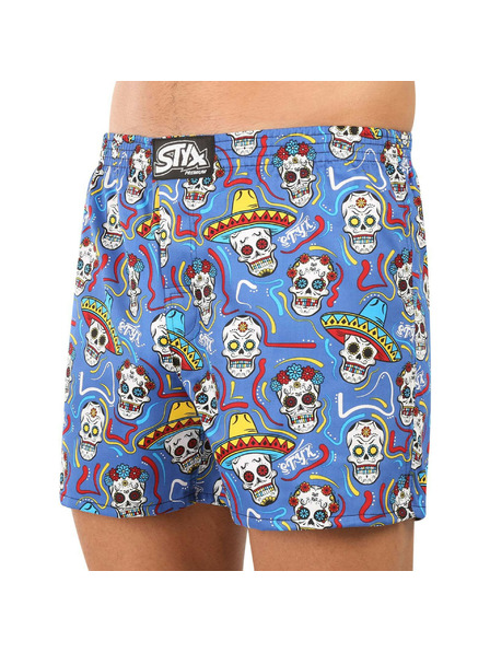 Styx Férfi boxeralsó Styx prémium art klasszikus gumi koponyák