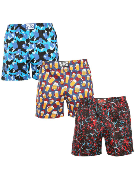 Styx Háromdarabos szett - férfi hálónadrág Styx többszínű