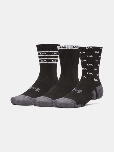 Under Armour Unisex zokni Under Armour UA Perf Tech Nov 3pk Crew-BLK