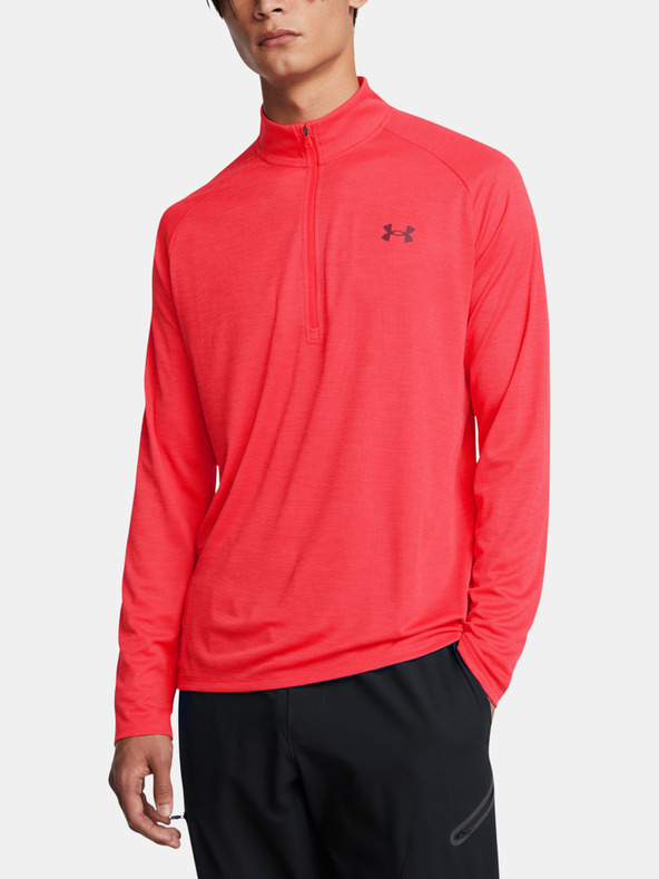 Under Armour Férfi póló Under Armour UA Tech Textured 1/2 Zip-RED