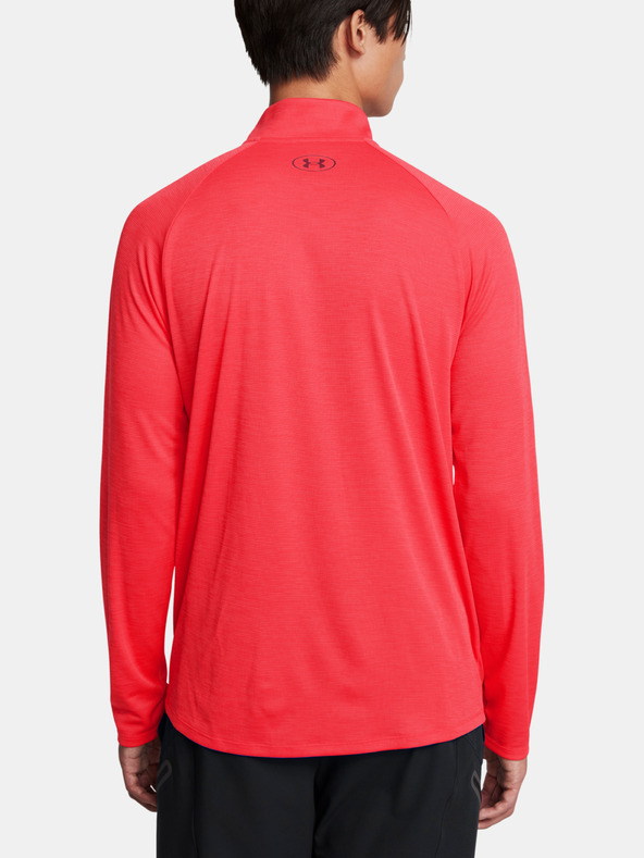 Under Armour Férfi póló Under Armour UA Tech Textured 1/2 Zip-RED